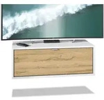 Vladon Lowboard, Eiche, Holzwerkstoff, 80x29x37 cm, Wohnzimmer, Wohnw&auml;nde,