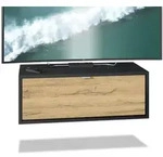 Vladon Lowboard, Eiche, Holzwerkstoff, 80x29x37 cm, Wohnzimmer, Wohnw&auml;nde,