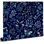 Joules Vliestapete, Blau, Papier, Kunststoff, Floral, Baum/Pflanze/Natur, Rechteckig,