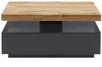 Vente-Unique Couchtisch, Anthrazit, Natur, Holz, 1 Schubladen, Quadratisch,...