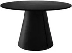 Mirjan24 Esstisch, Schwarz, Metall, Rund,Rund, 100x76x100 cm, Esszimmer, Tische,