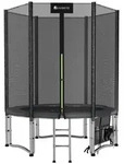 Juskys Trampolin, Schwarz, Metall, 183x183 cm, Outdoor Spielzeug