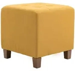 CLP Sitzw&uuml;rfel, Gelb, Holz, 45x46x45 cm, Wohnzimmer, Hocker, Sitzw&uuml;rfel