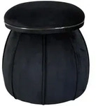 Kayoom Hocker, Graphit, Schwarz, Textil, 55 cm, Wohnzimmer, Hocker, Sitzhocker