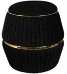 Kayoom Hocker, Schwarz, Gold, Textil, 53 cm, Wohnzimmer, Hocker, Sitzhocker