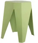 Leitmotiv Stapelhocker Cherish, Salbeigr&uuml;n, Kunststoff, rechteckig, 47 cm,