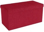 Intirilife Sitztruhe, Rot, Textil, 38x38x76 cm, Wohnzimmer, Hocker, Sitzw&uuml;rfel