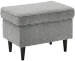 Mid.you Hocker, Grau, Textil, rechteckig, 63x43x42 cm, Made in EU, Wohnzimmer,