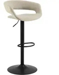 P & B Barhocker, Braun, Metall, Textil, Rundrohr, Bodenplatte, 54x101.5x48.5 cm,