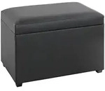 Truhenbank, Schwarz, Textil, 58x42x39 cm, Esszimmer, B&auml;nke, Sitzb&auml;nke
