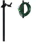 Relaxdays Schlauchhalter, Schwarz, Metall, 25x107.5x18 cm, Gartenzubeh&ouml;r,