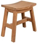 Gardenson Gartenhocker, Holz, Teakholz, 30x45x50 cm, Gartenm&ouml;bel, Gartenst&uuml;hle,