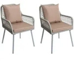 MCW Gartenstuhl, Grau, Taupe, Textil, 54x81x62 cm, Gartenm&ouml;bel, Gartenst&uuml;hle,
