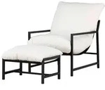 Gardenson Loungesessel, Schwarz, Wei&szlig;, Metall, Textil, w&uuml;rfelf&ouml;rmig, 70x68x86 cm,