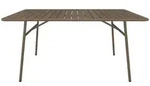 Vente-Unique Gartentisch, Taupe, Metall, Uni, Rechteckig, 160x74.5x80 cm,