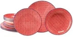 Creatable Tafelservice Mediterran Rot, Rot, Wei&szlig;, Keramik, 12-teilig, Mosaik,