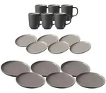 Ritzenhoff Breker Tafelservice, Grau, Keramik, 18-teilig, 2x2x2 cm, Essen & Trinken,