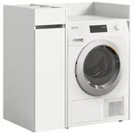 Mid.you Waschmaschinenschrank, Wei&szlig;, Holzwerkstoff, 95x101x60 cm, FSC Mix,
