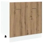 vidaXL K&uuml;chenunterschrank, Eiche Artisan, Holz, Strukturbuche, Rechteckig,
