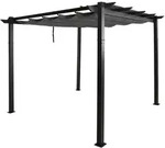 MCW Pergola, Anthrazit, Textil, 300x240x300 cm, Sonnen- & Sichtschutz, Pavillons &