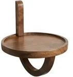 Mid.you Wandregal, Natur, Holz, Mangoholz, massiv, 30x33x30 cm, h&auml;ngend,