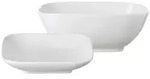 Ritzenhoff Breker Servierschalen-Set, Wei&szlig;, Keramik, Rechteckig, 2x2x2 cm, Essen &