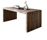 Massivmoebel24 Schreibtisch, Grau, Holz, Echtholz,Sheesham, Rechteckig, 178x76x90 cm,