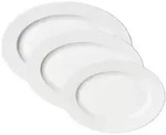Ritzenhoff Breker Servierplatten-Set, Wei&szlig;, Keramik, Rund, 2x2x2 cm, Tischkultur &