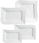 Ritzenhoff Breker Servierplatten, Wei&szlig;, Keramik, 2x2x2 cm, Tischkultur & Servieren,