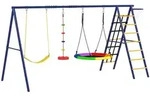 Aiyaplay Kinderschaukel-Set, Mehrfarbig, Metall, 183x350 cm, Outdoor Spielzeug