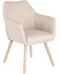 CLP Esszimmerstuhl, Creme, Holz, 63x84x61 cm, Esszimmer, St&uuml;hle,...