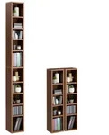 CARO-M&ouml;bel Cd/Dvd-, Nussbaum, Holzwerkstoff, Mode, 20x186x17 cm, Wohnzimmer,...