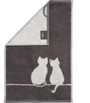 Cawoe G&auml;stetuch, Grau, Textil, Grafikmuster, 30x50 cm, Badtextilien,