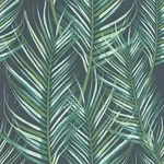Xora Vliestapete, Gr&uuml;n, Kunststoff, Papier, Bl&auml;tter, 52x1000 cm, Made in Europe,