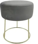 Echtwerk Hocker, Grau, Metall, rund, 35.5x40.5x35.5 cm, Wohnzimmer, Hocker,