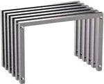 DanDiBo Sitzhocker, Silber, Metall, 60x43.5x37 cm, Gartenm&ouml;bel, Gartenb&auml;nke