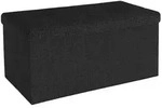 Intirilife Sitztruhe, Schwarz, Textil, 38x38x76 cm, Wohnzimmer, Hocker,...