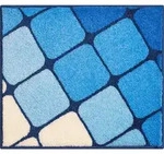 Grund Badteppich Shanga, Blau, Textil, Karo, rechteckig, 50x60 cm, Oeko-Tex&reg;