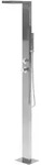 Beliani Gartendusche, Silber, Metall, 26x210x50 cm, Freizeit, Pools und...
