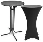 Beautissu Stehtisch, Schwarz, Metall, Rundform,Rund,Rund, S&auml;ule, 60x110x60 cm,