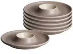 Ritzenhoff Breker Eierteller, Taupe, Keramik, 12x2.5x12 cm, Tischkultur & Servieren,