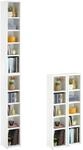 CARO-M&ouml;bel Cd/Dvd-, Wei&szlig;, Holzwerkstoff, Mode, 20x186x17 cm, Wohnzimmer, Regale, CD
