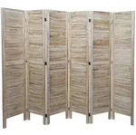 MCW Paravent, Braun, Holz, Paulownia, 240x170x2 cm, Wohnzimmer, Raumteiler &