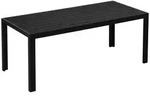 Outsunny Tisch, Schwarz, Metall, 84.5x72x190 cm, Gartenm&ouml;bel, Gartentische,