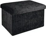 Intirilife Sitzbox, Schwarz, Karton, 30x30x49 cm, Wohnzimmer, Hocker, Sitzw&uuml;rfel