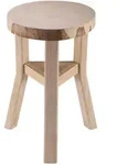 CARO-M&ouml;bel Sitzhocker, Natur, Holz, Mode, 28x40x28 cm, Wohnzimmer, Hocker,