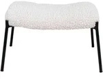 Hocker, Wei&szlig;, Metall, rechteckig, 63x39x42.5 cm, Wohnzimmer, Hocker, Sitzhocker