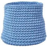 Homescapes Aufbewahrungskorb, Blau, Textil, Uni, Rund, 42x37x42 cm, Oeko-Tex&reg;,