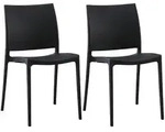CLP Gartenstuhl, Schwarz, Kunststoff, 42x81x49 cm, Gartenm&ouml;bel, Gartenst&uuml;hle,