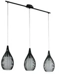 Eglo H&auml;ngeleuchte Razoni, Schwarz, Metall, Glas, 19x110x99 cm, Lampen & Leuchten,